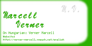 marcell verner business card